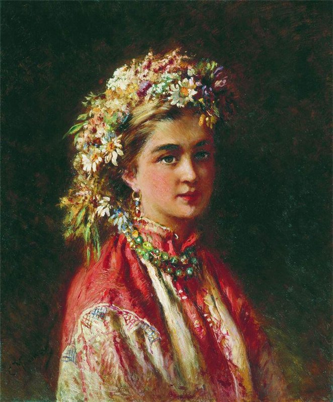 Венок - знахарь души в живописи. Цветы в народном венке Венок - знахарь души в живописи. Цветы в народном венке