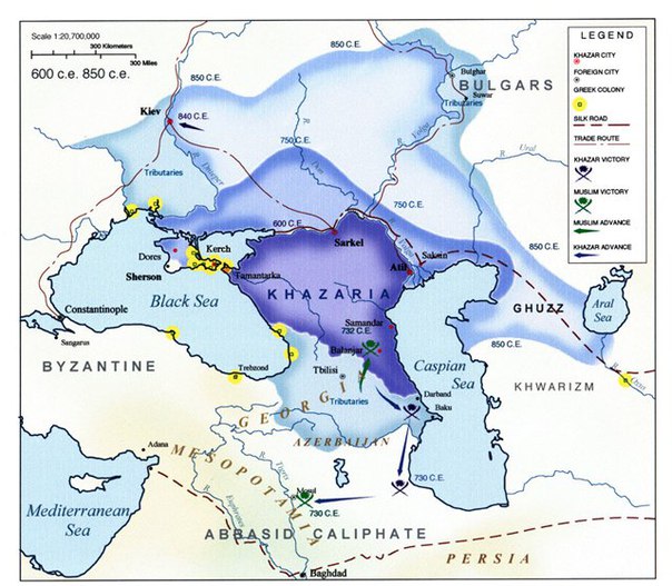 Киевская Русь, Словения, Болгария, Византия и Иудейская Хазария 