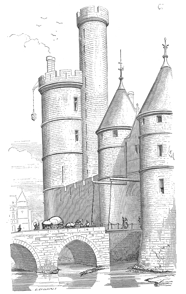 Нельская башня. Реконструкция авторства архитектора Виолле-ле-Дюка, XIX век