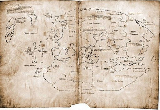 Карта-загадка Винланда с очертаниями Северной Америки