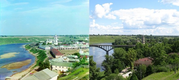 Сравнение фотографий Прокудина-Горского начала века с современными