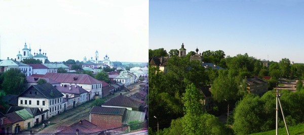 Сравнение фотографий Прокудина-Горского начала века с современными)