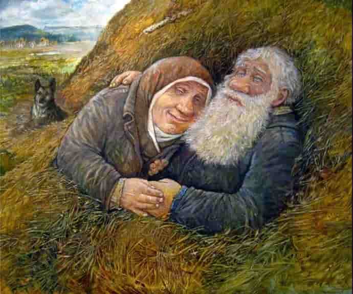 Деревенские старички на картинах уральского художника Леонида Баранова
