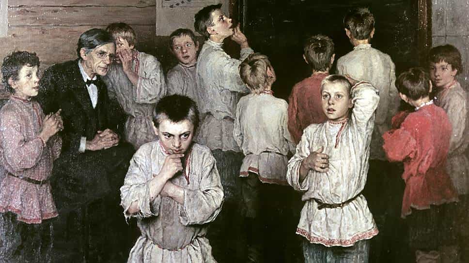 Устный счёт. В народной школе С.А. Рачинского (1895г.)